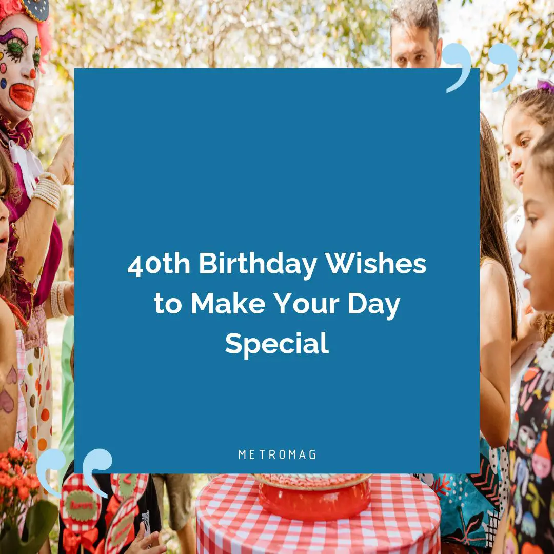 40th Birthday Wishes to Make Your Day Special