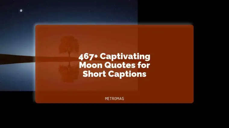 467+ Captivating Moon Quotes for Short Captions
