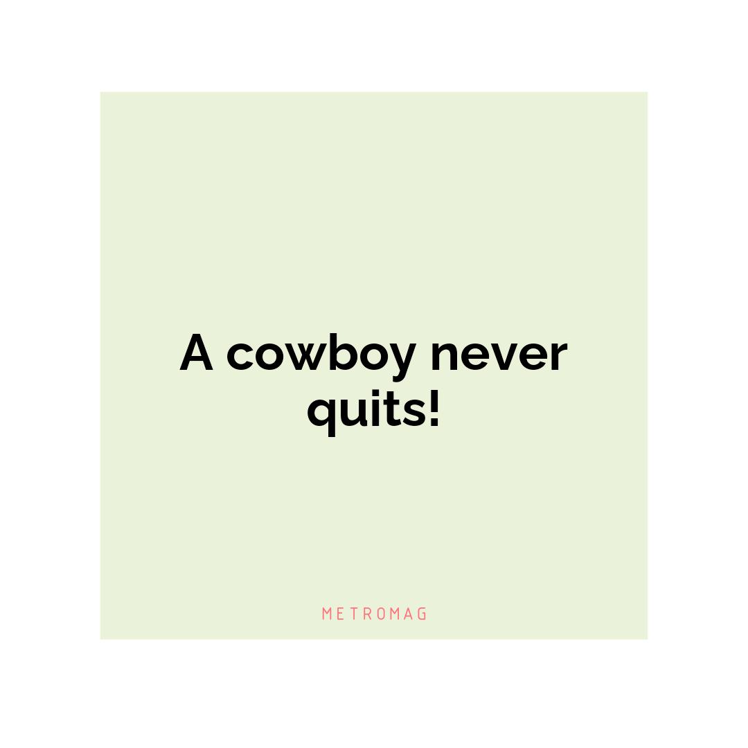 A cowboy never quits!