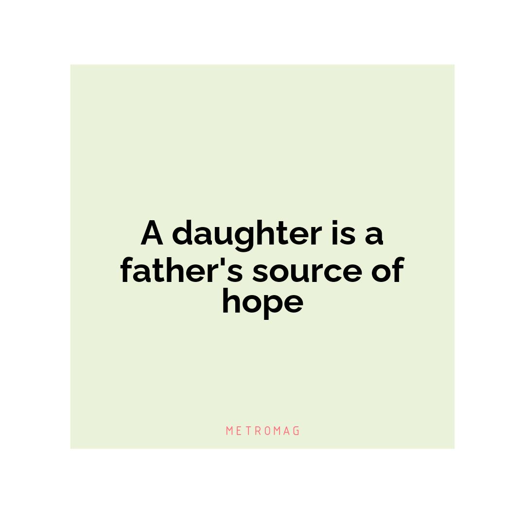 A daughter is a father's source of hope