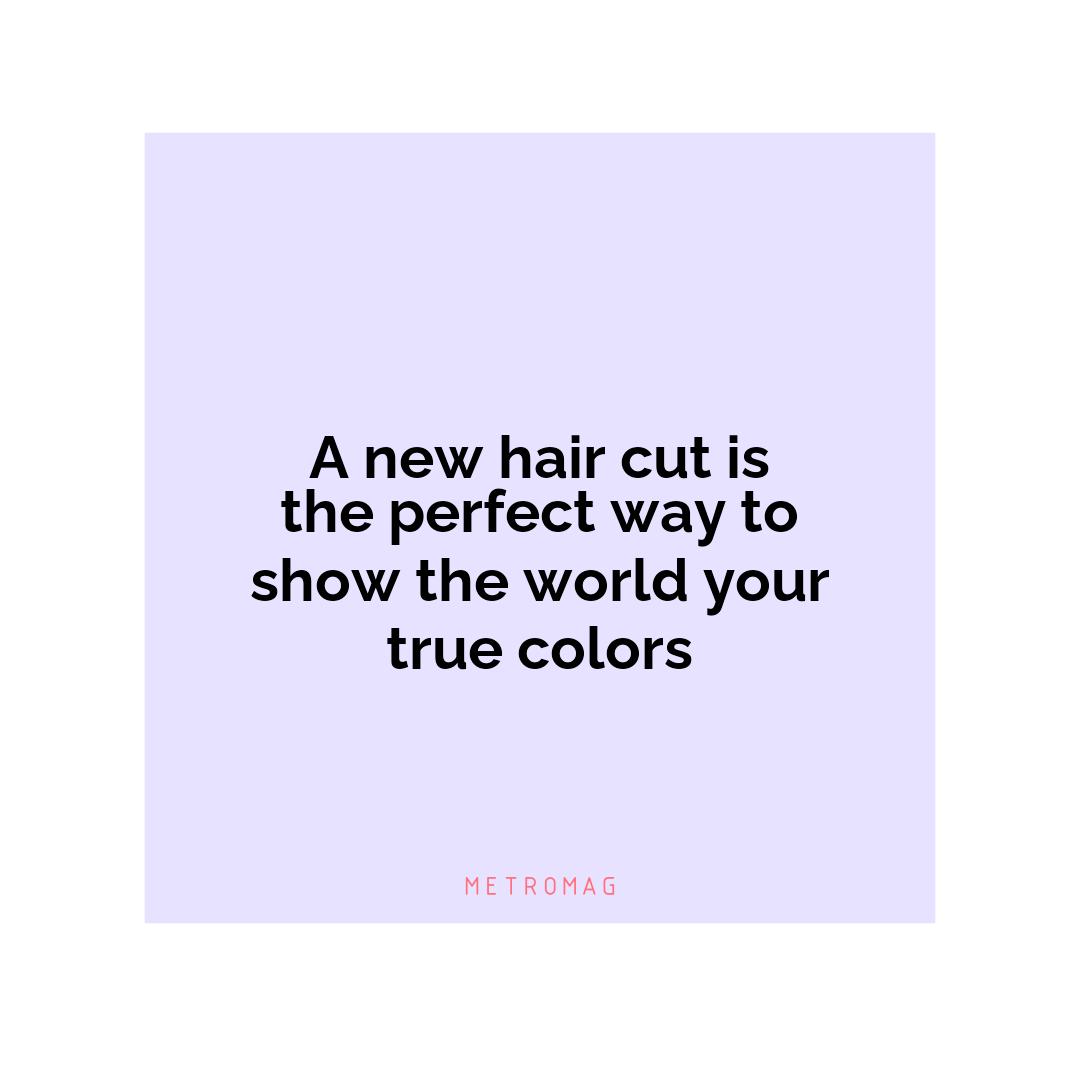 A new hair cut is the perfect way to show the world your true colors