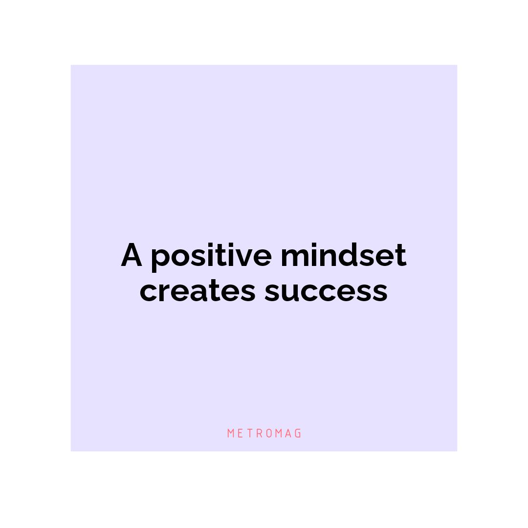 A positive mindset creates success