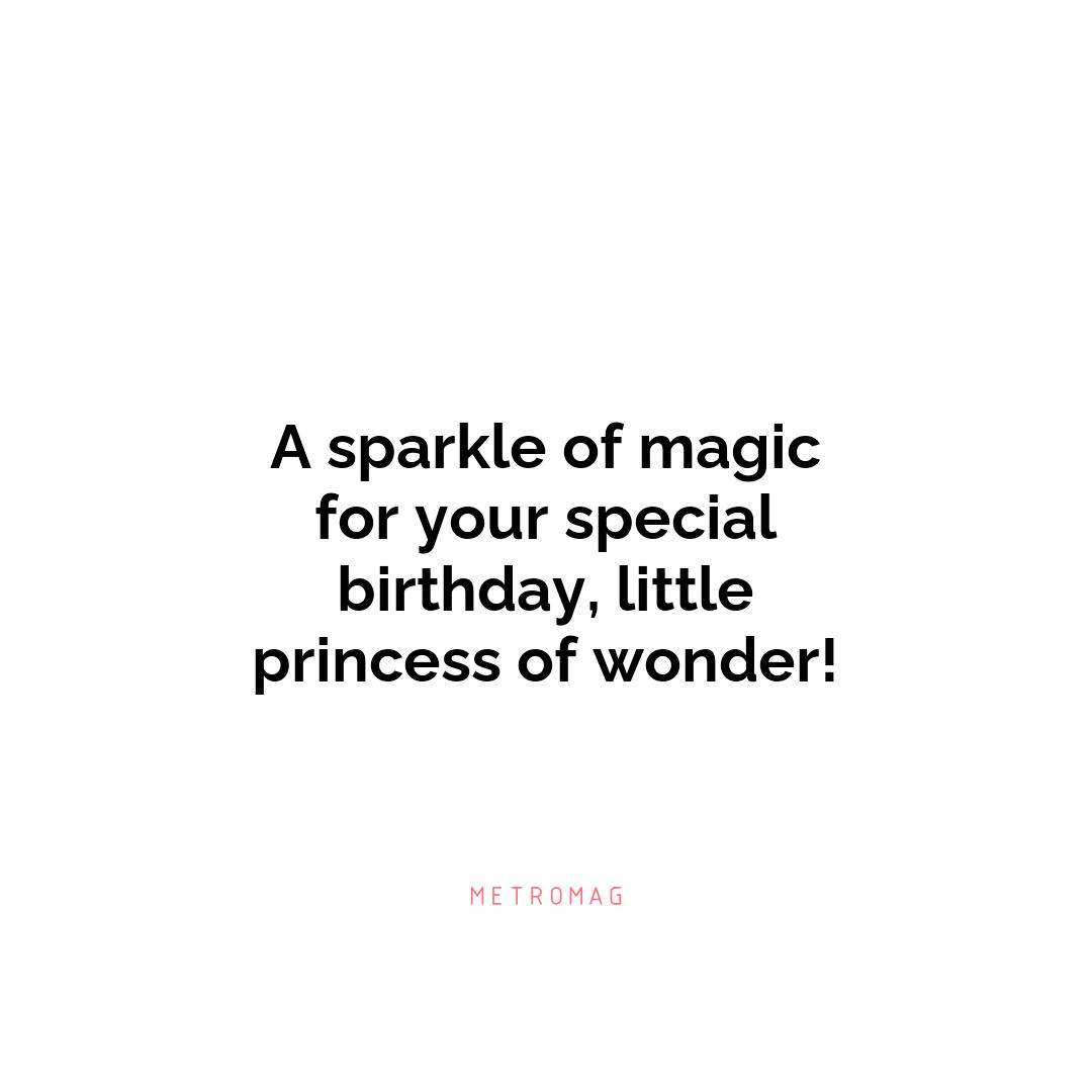 A sparkle of magic for your special birthday, little princess of wonder!