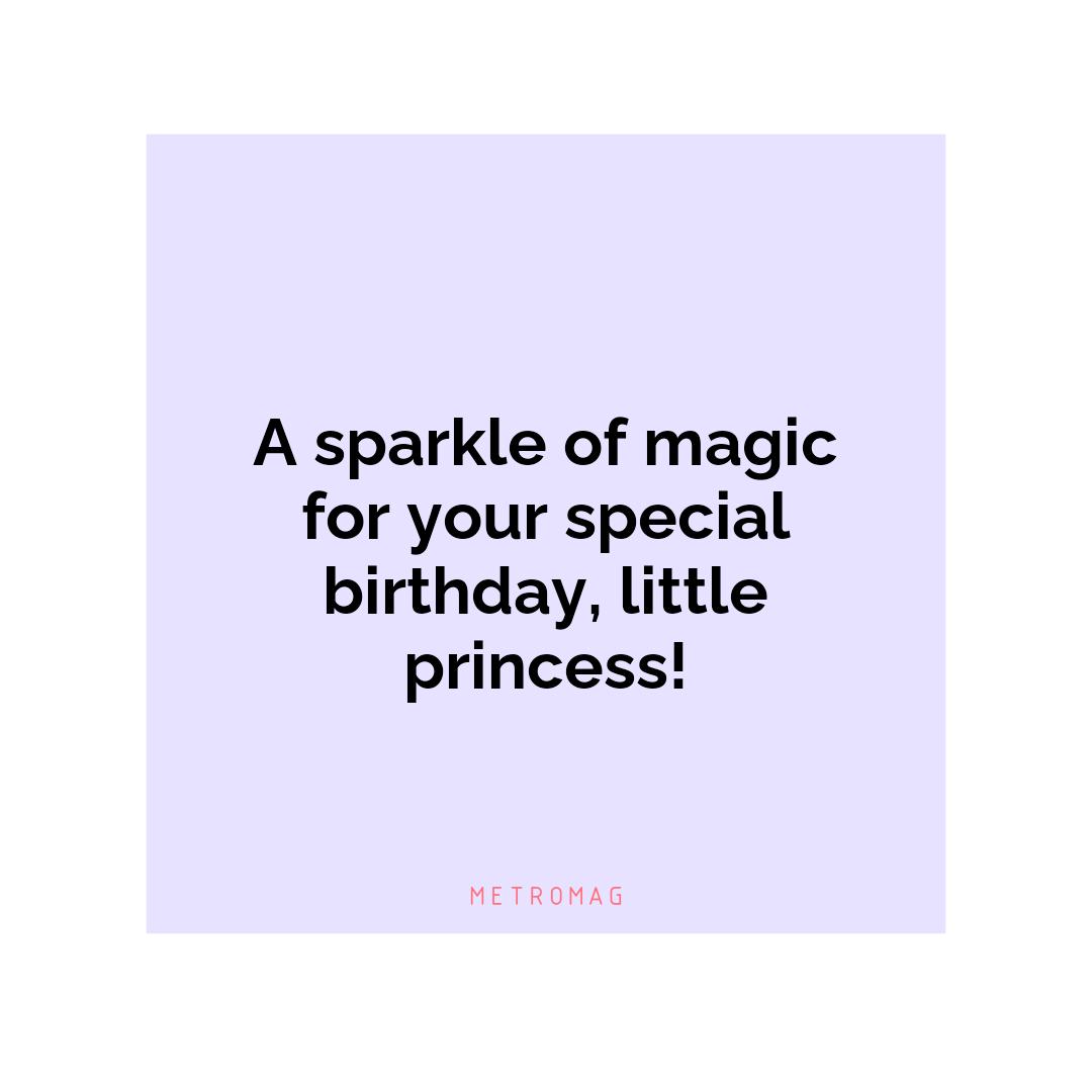 A sparkle of magic for your special birthday, little princess!