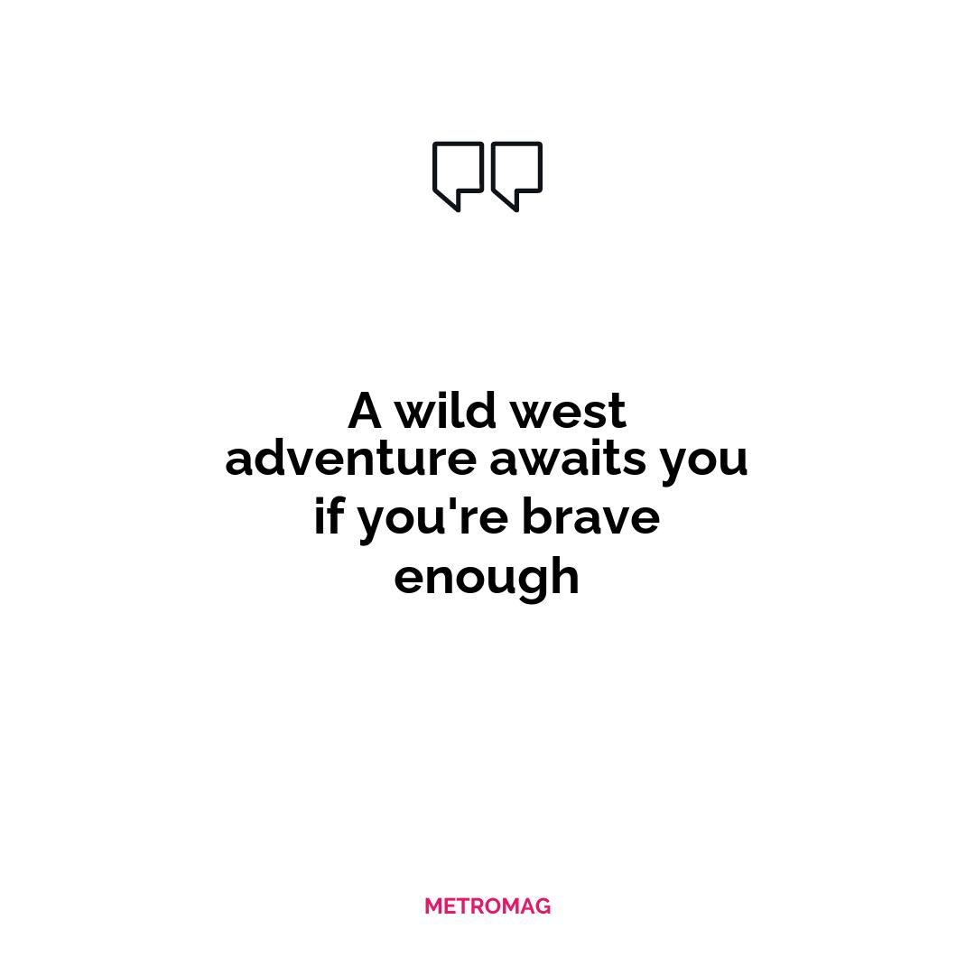 A wild west adventure awaits you if you're brave enough