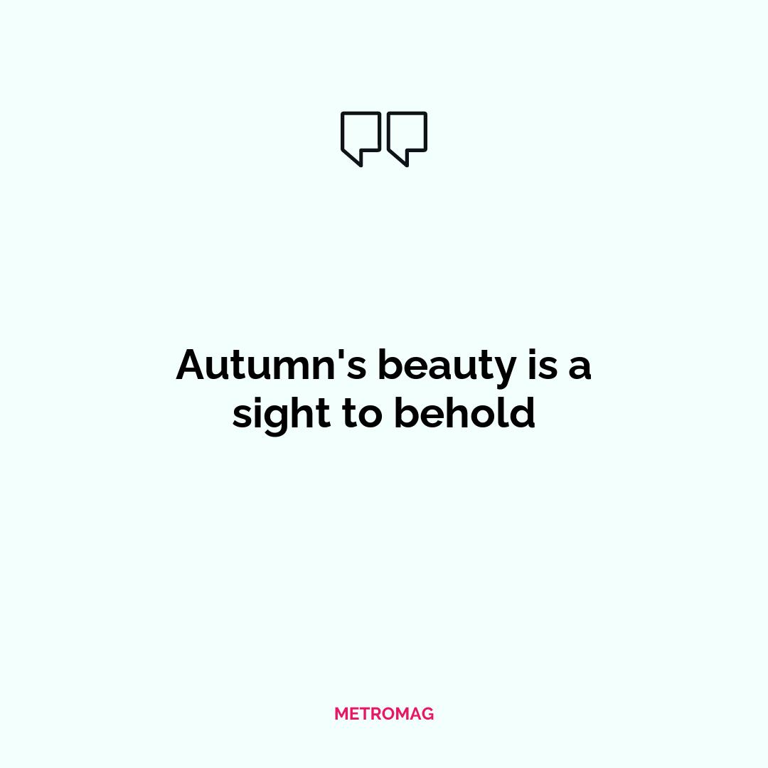Autumn's beauty is a sight to behold