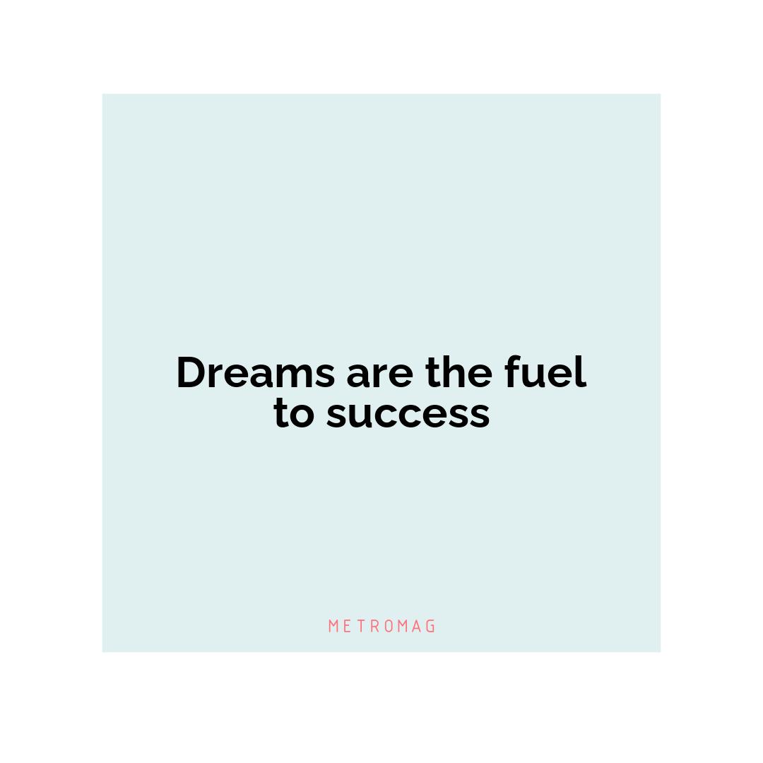 Dreams are the fuel to success