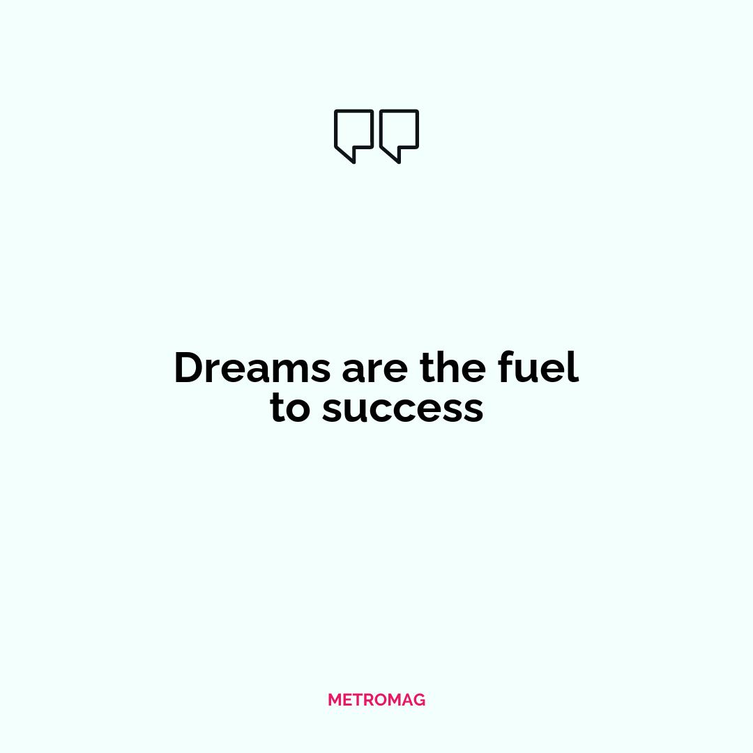 Dreams are the fuel to success