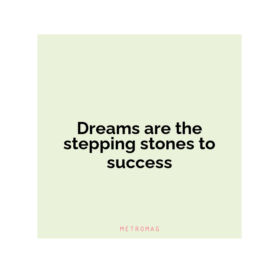 Dreams are the stepping stones to success