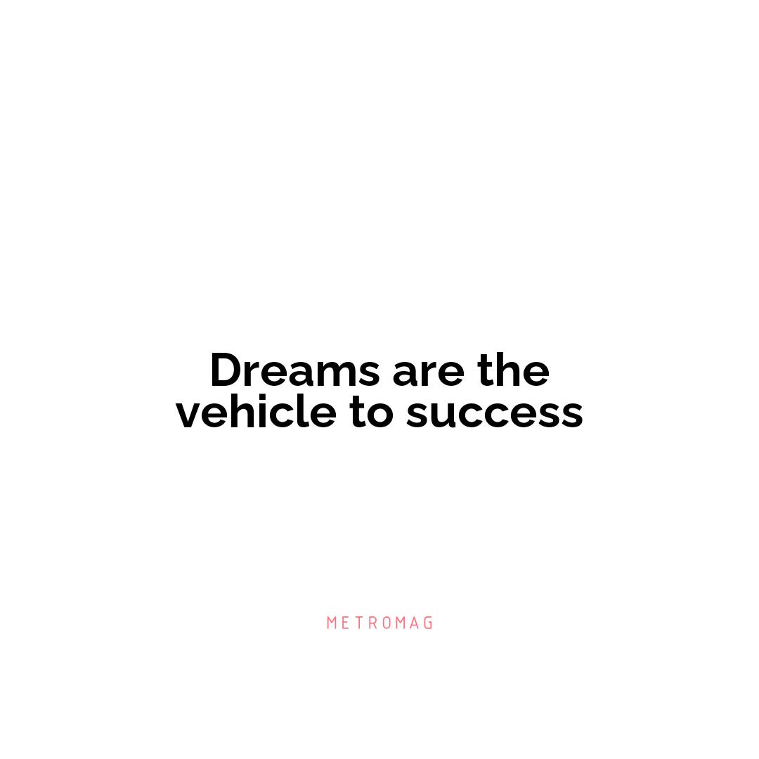 Dreams are the vehicle to success