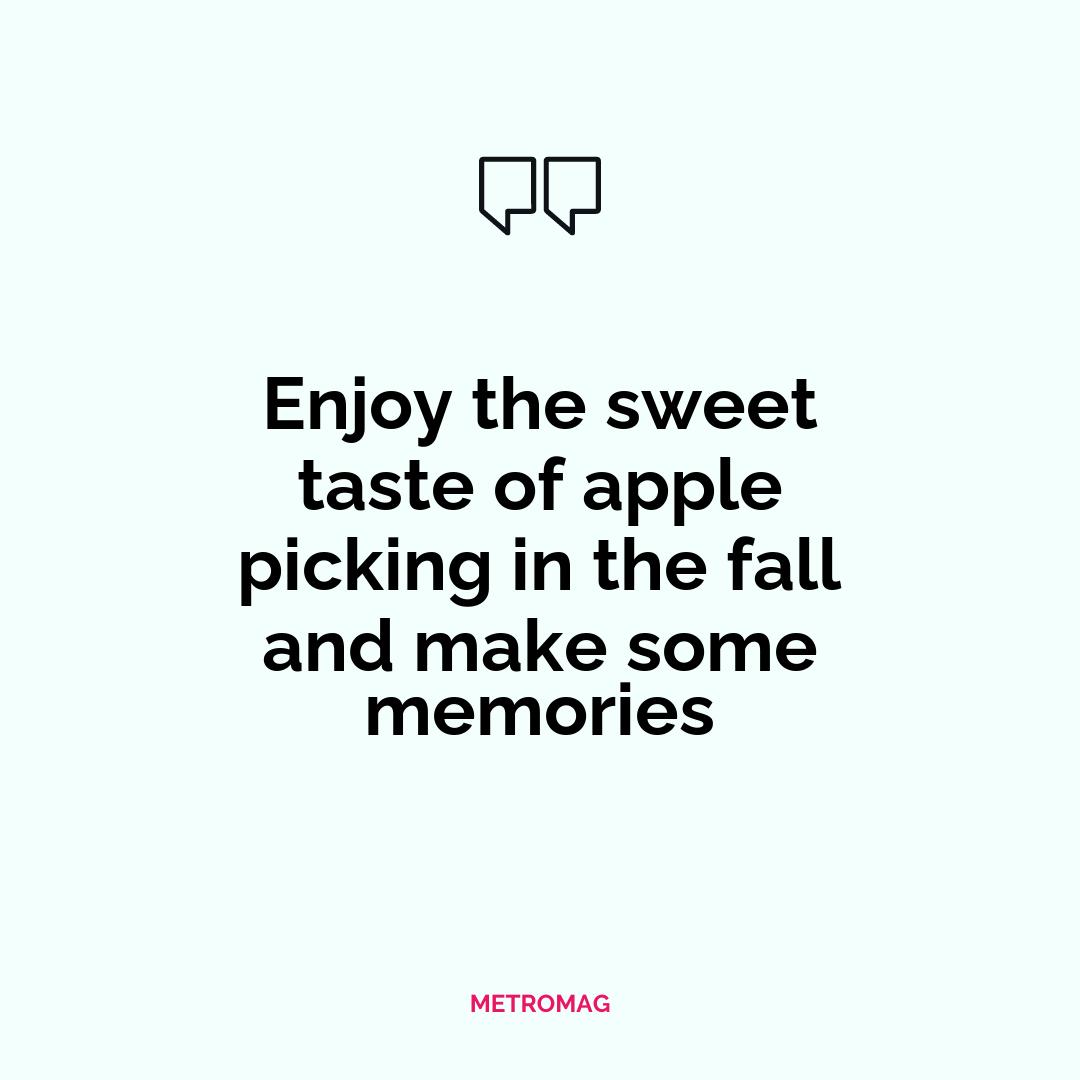 Enjoy the sweet taste of apple picking in the fall and make some memories