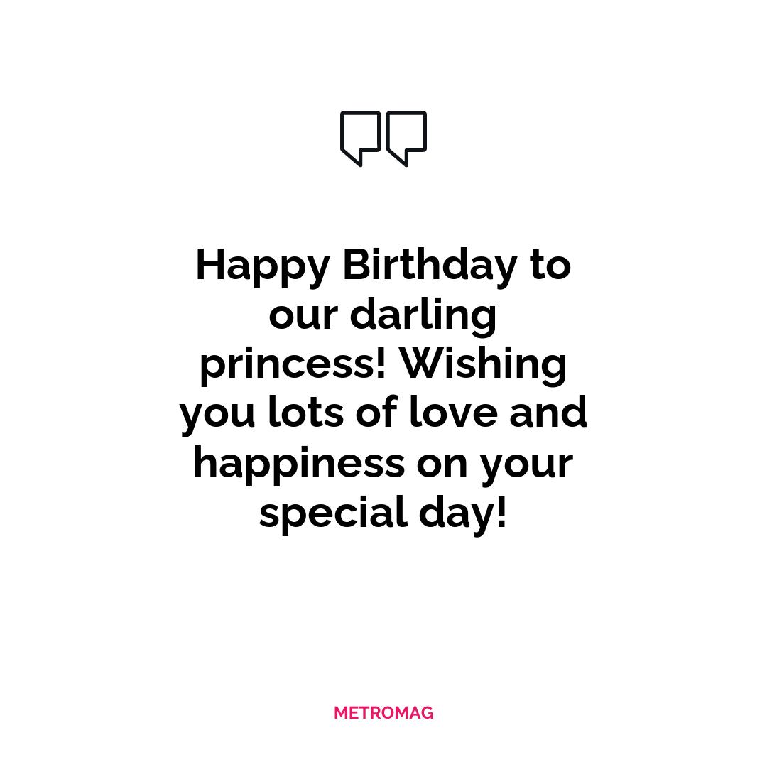 Happy Birthday to our darling princess! Wishing you lots of love and happiness on your special day!