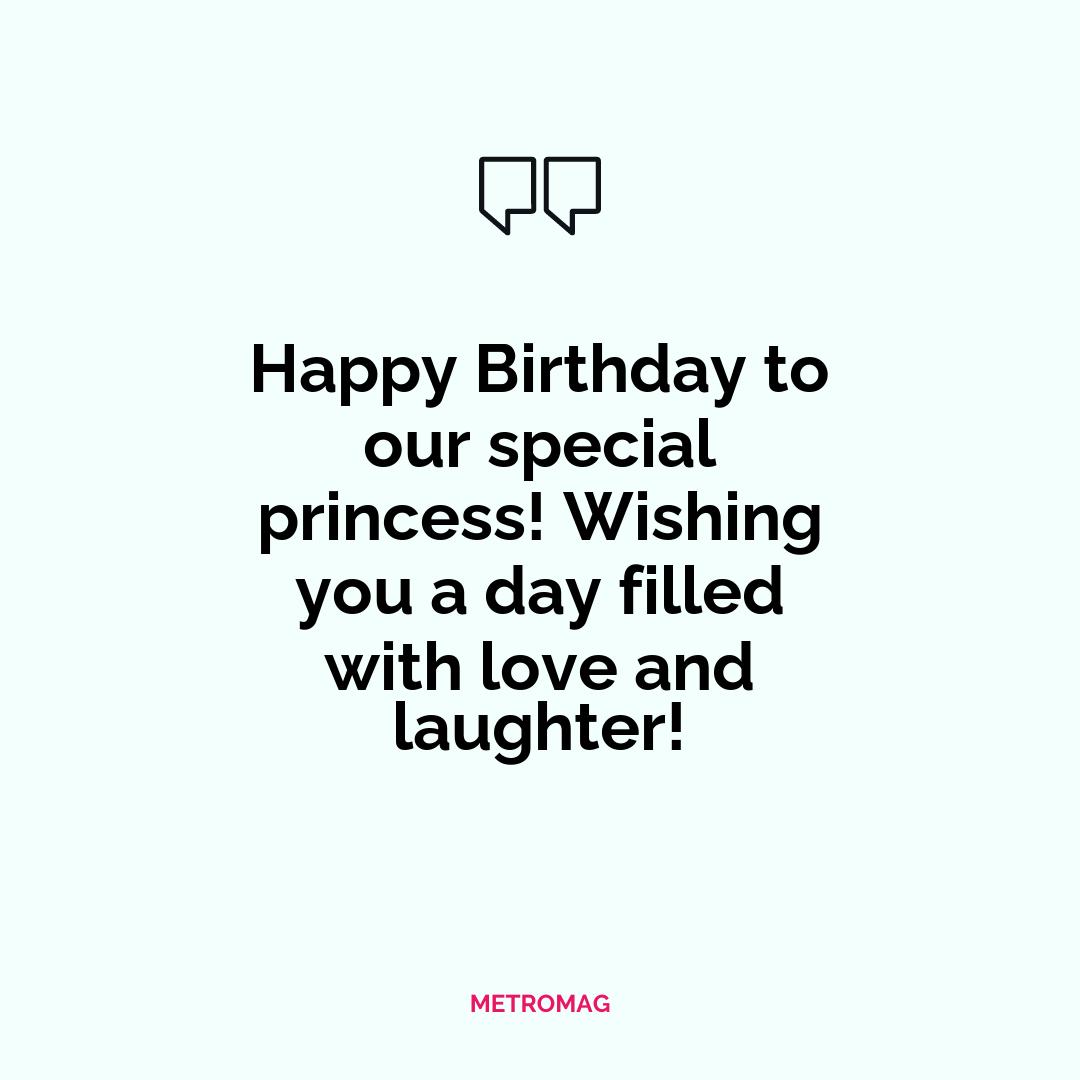 Happy Birthday to our special princess! Wishing you a day filled with love and laughter!