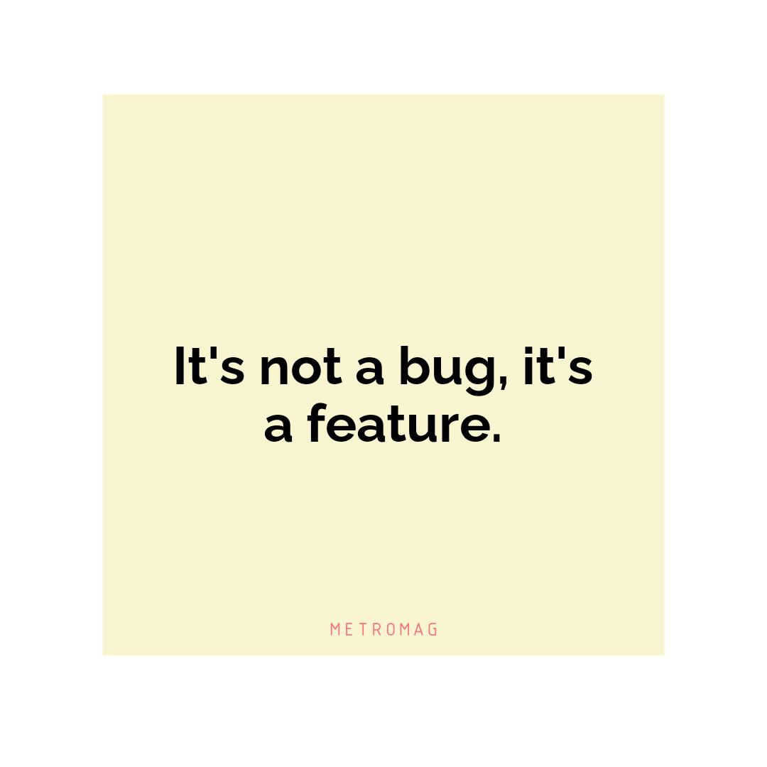 It's not a bug, it's a feature.