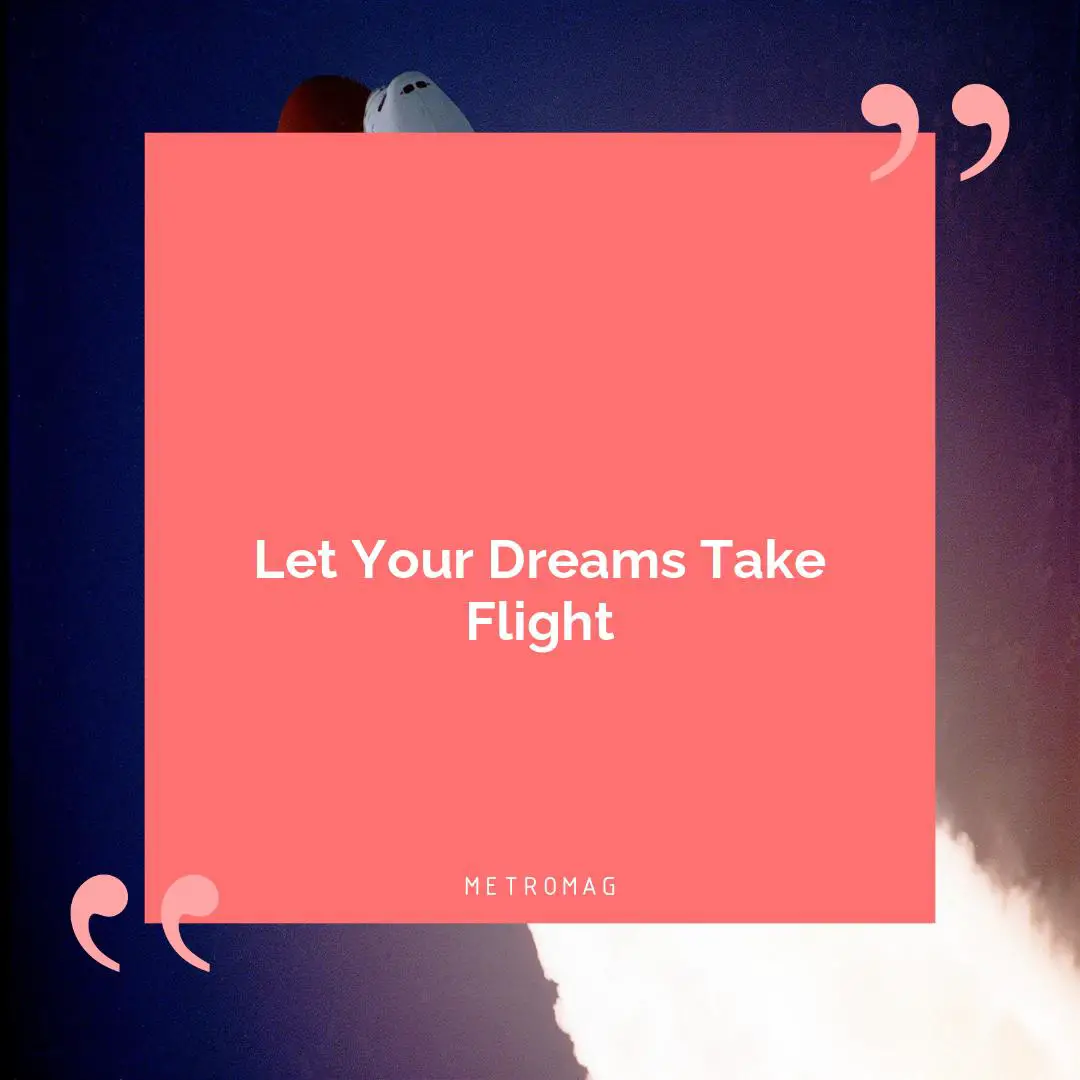 Let Your Dreams Take Flight