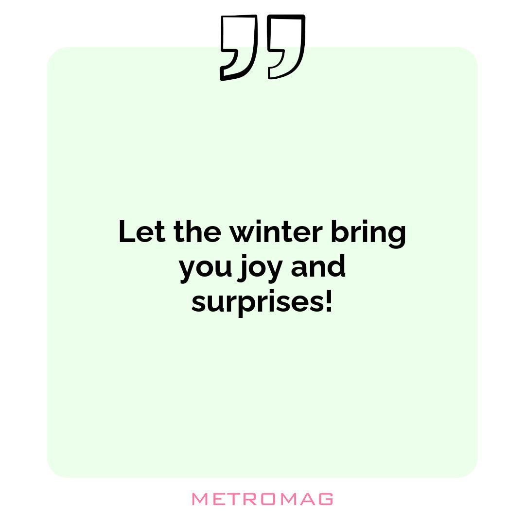Let the winter bring you joy and surprises!