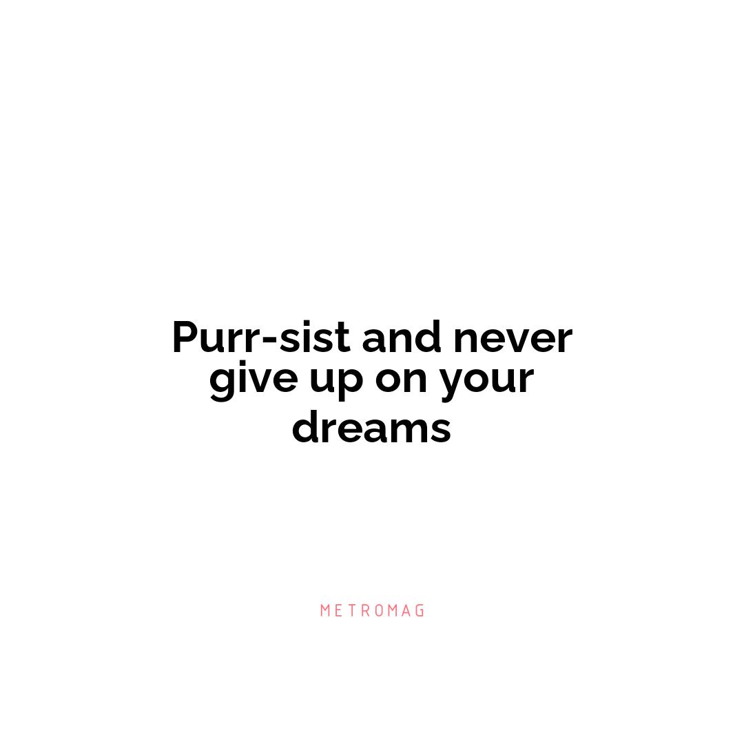 Purr-sist and never give up on your dreams