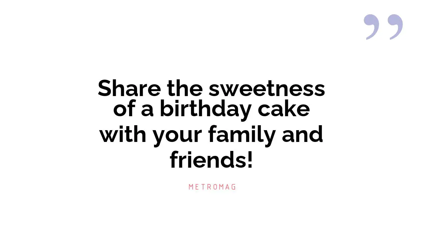 Share the sweetness of a birthday cake with your family and friends!