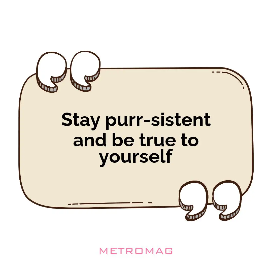 Stay purr-sistent and be true to yourself
