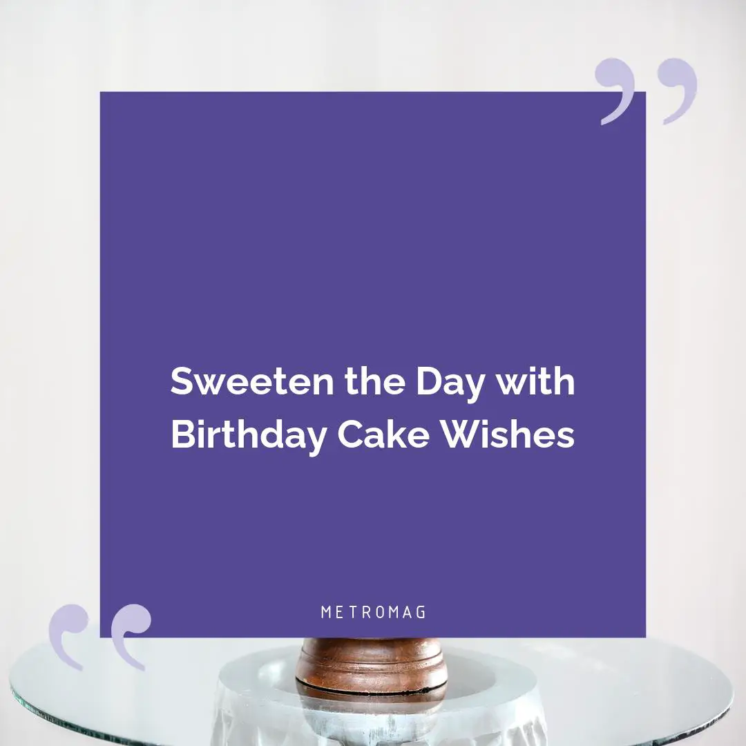 Sweeten the Day with Birthday Cake Wishes