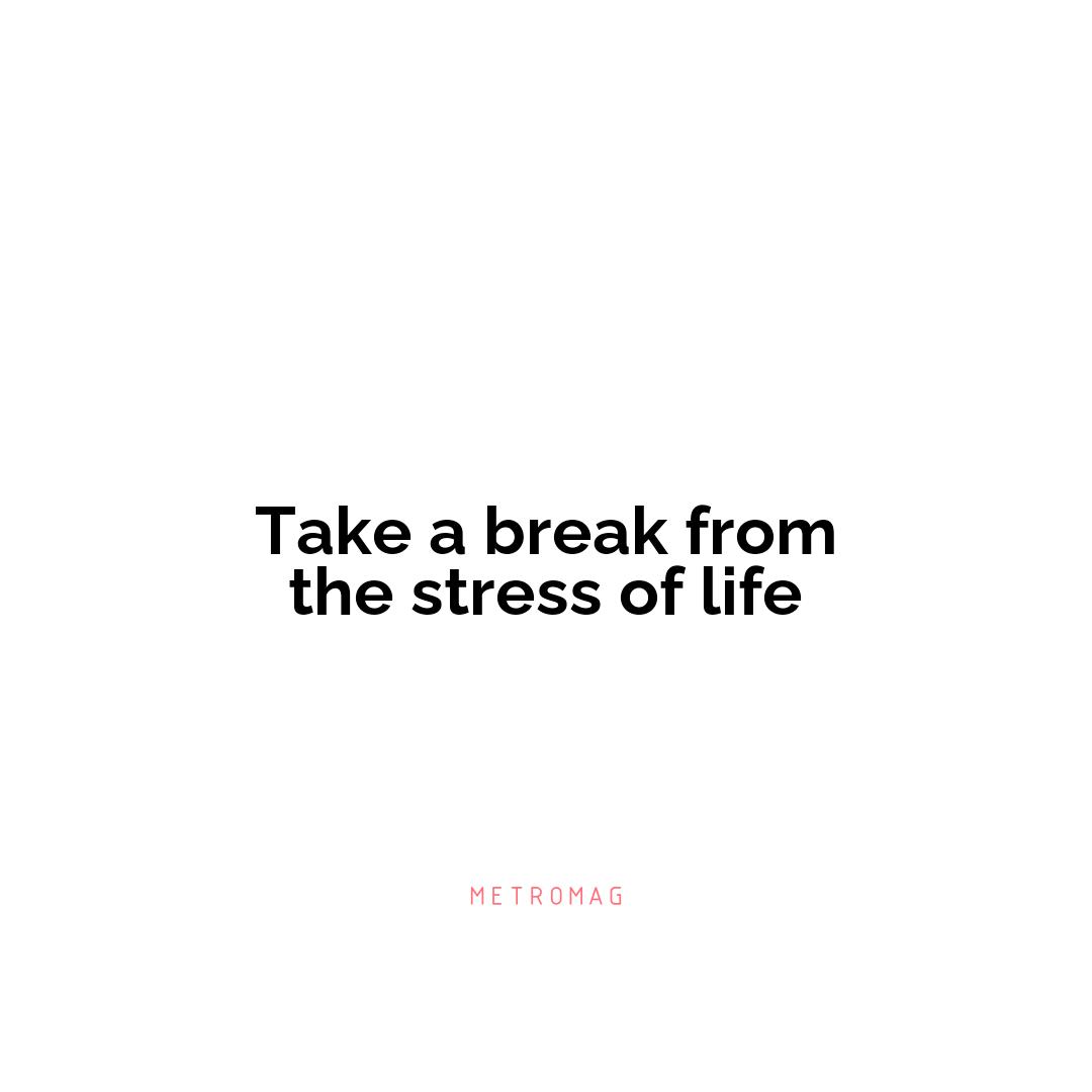 Take a break from the stress of life