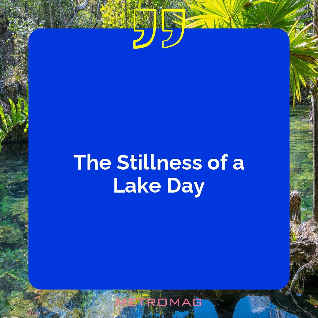 The Stillness of a Lake Day