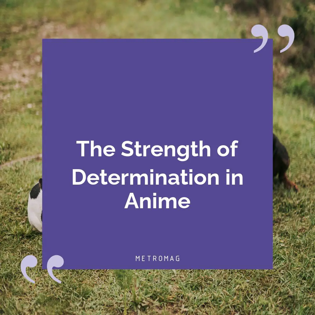 The Strength of Determination in Anime
