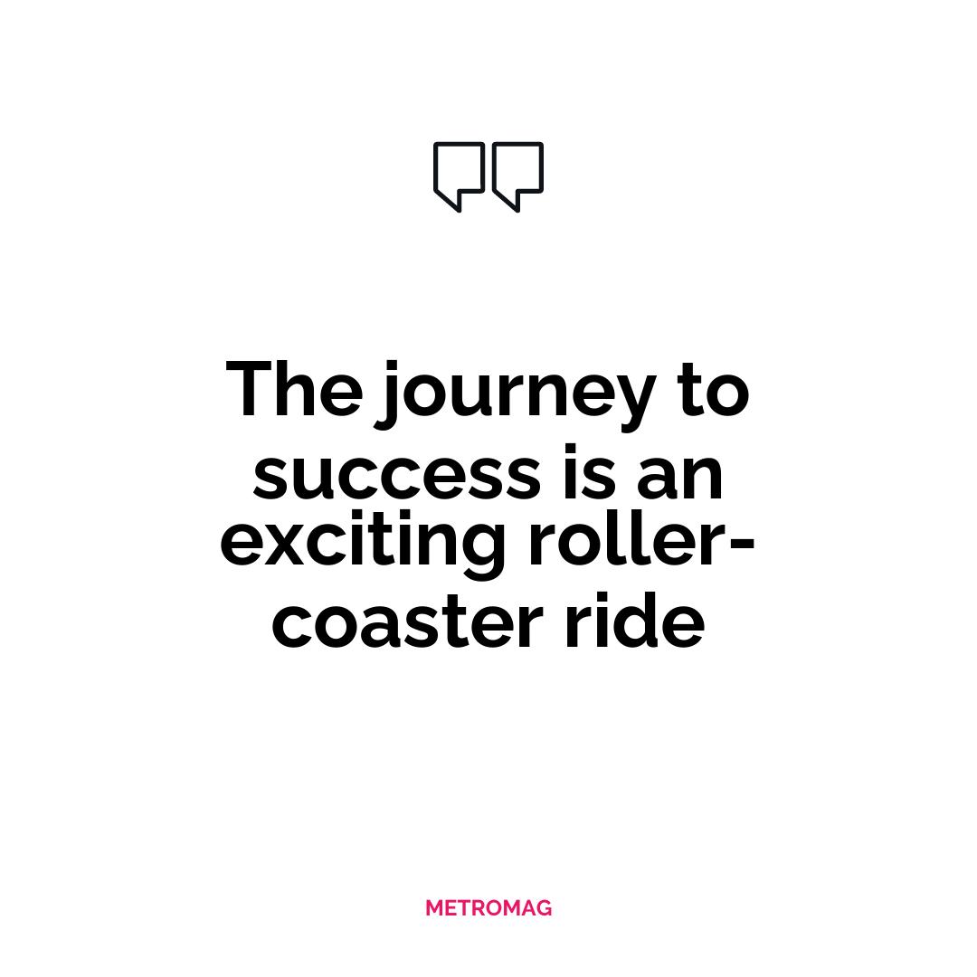 The journey to success is an exciting roller-coaster ride