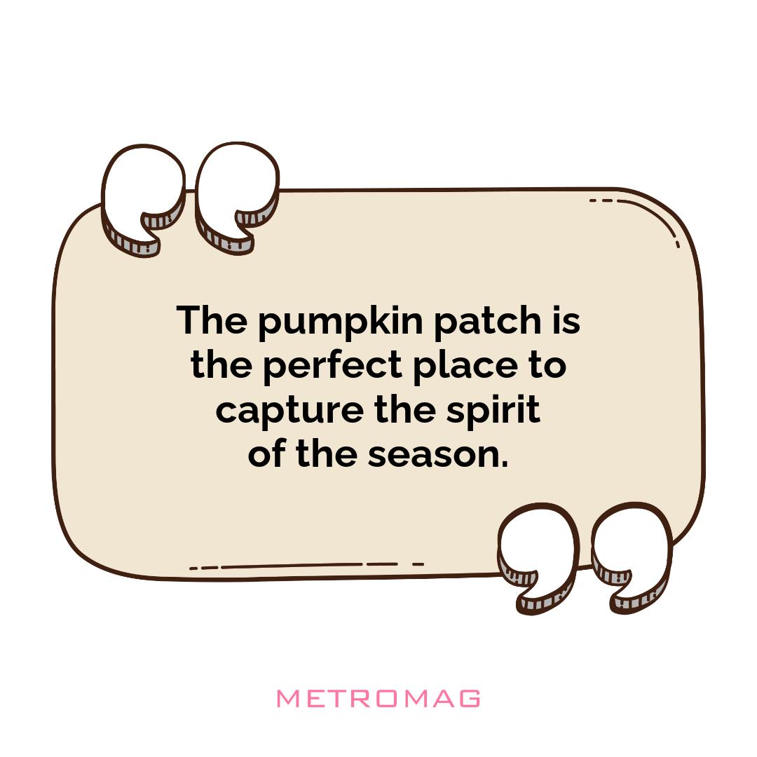 The pumpkin patch is the perfect place to capture the spirit of the season.