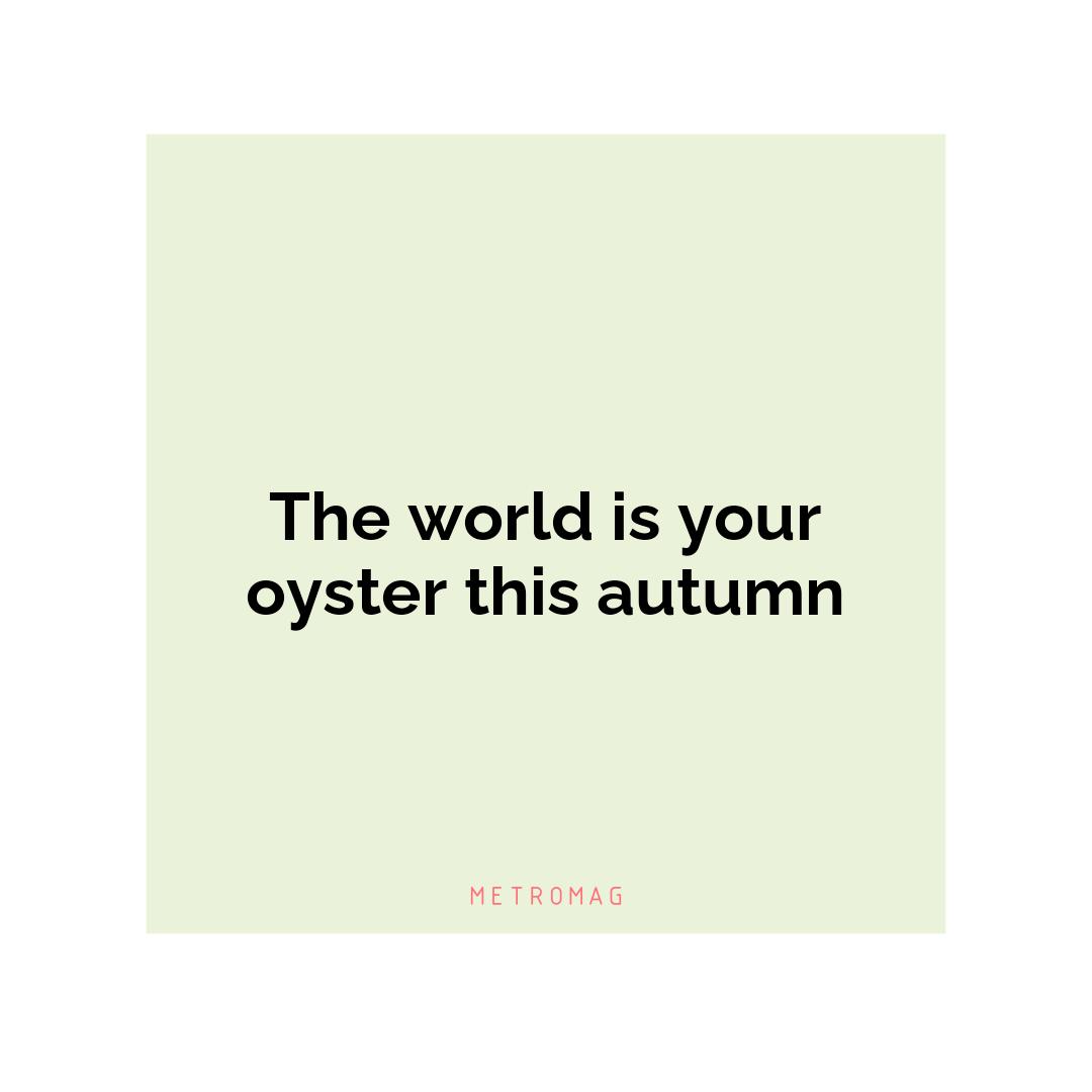 The world is your oyster this autumn