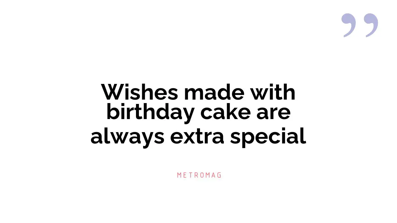 Wishes made with birthday cake are always extra special