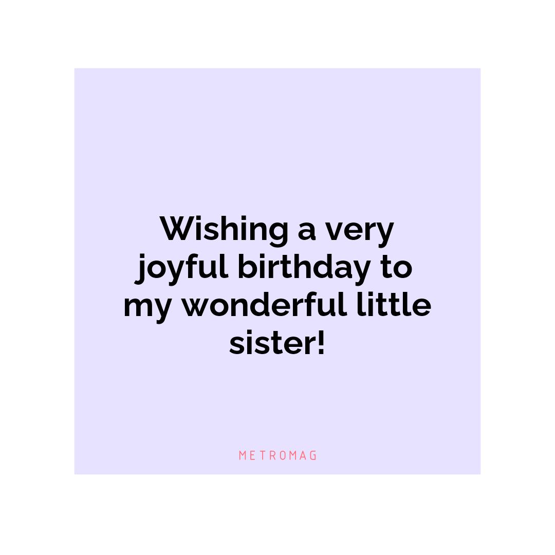 Wishing a very joyful birthday to my wonderful little sister!