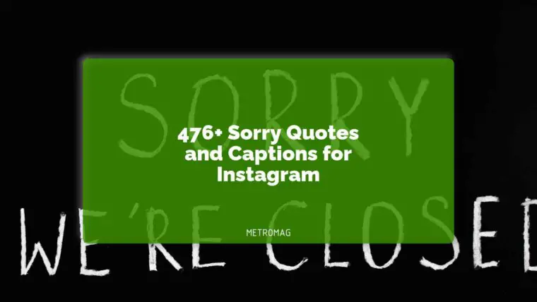 476+ Sorry Quotes and Captions for Instagram
