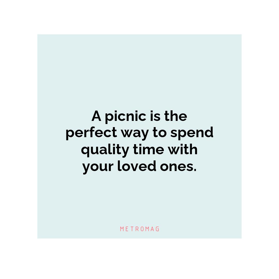 A picnic is the perfect way to spend quality time with your loved ones.