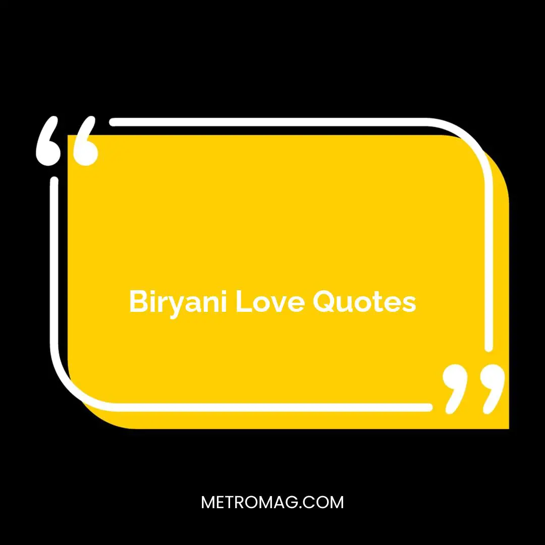 Biryani Love Quotes