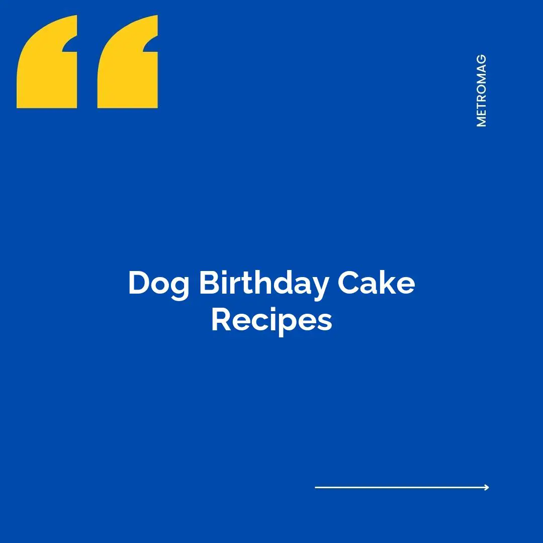 Dog Birthday Cake Recipes