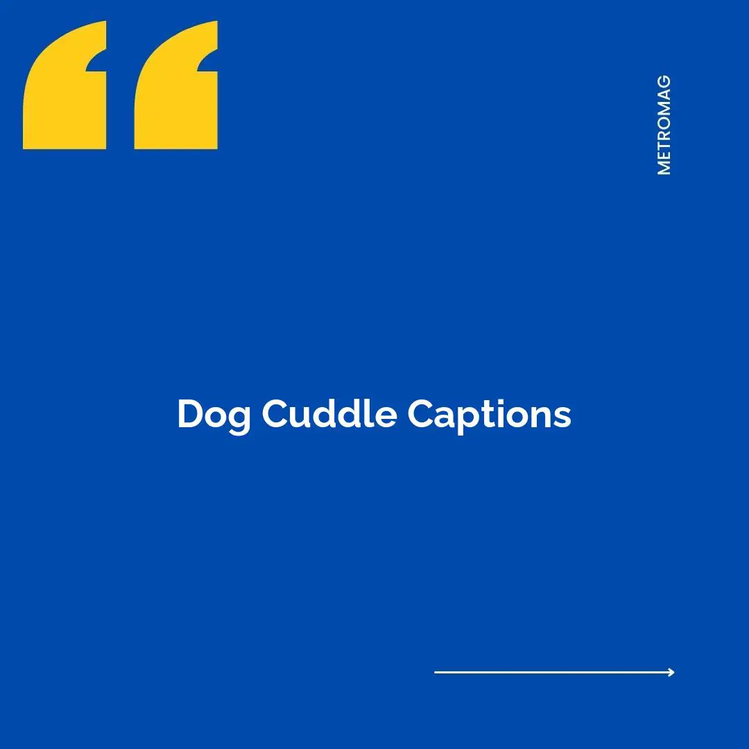 Dog Cuddle Captions