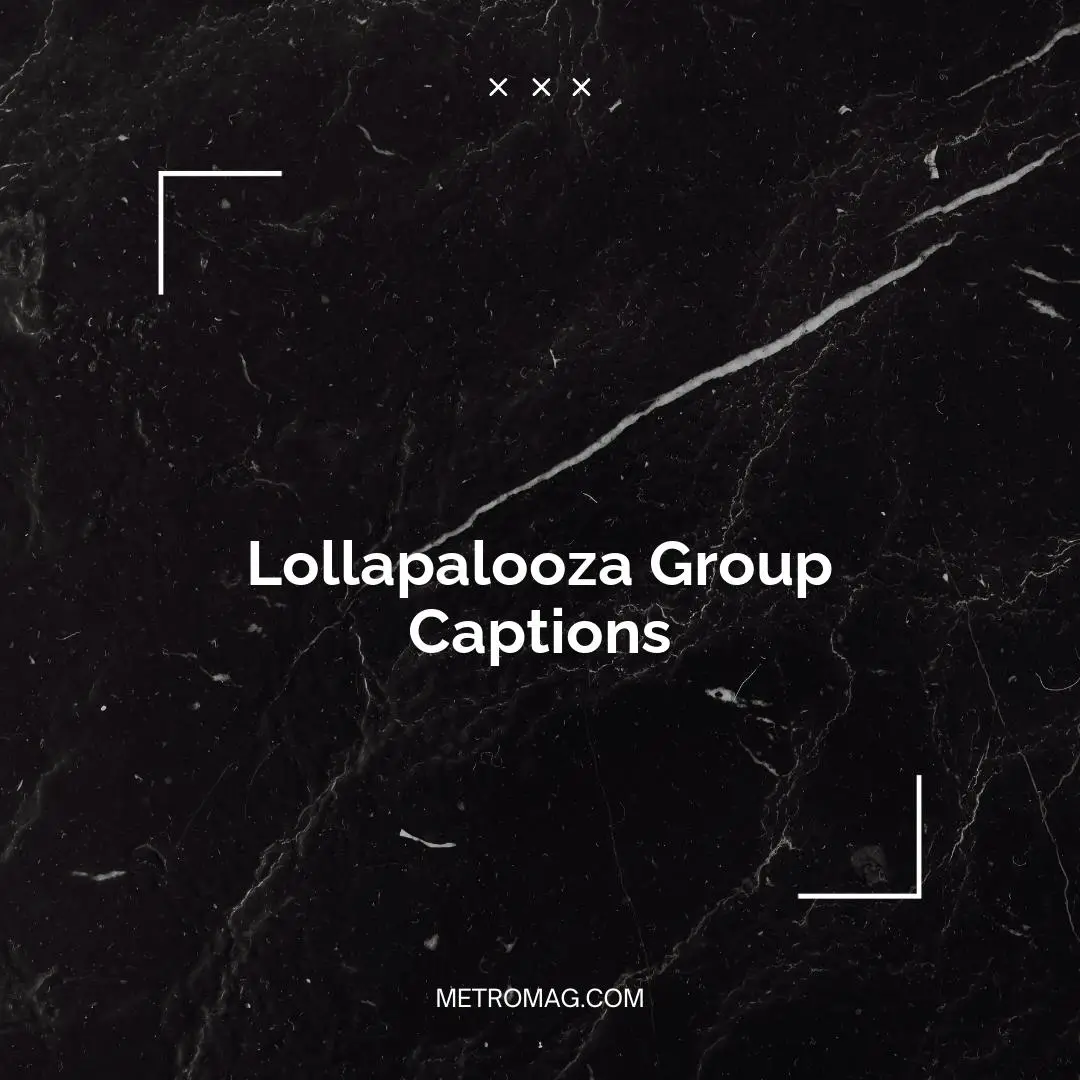 Lollapalooza Group Captions
