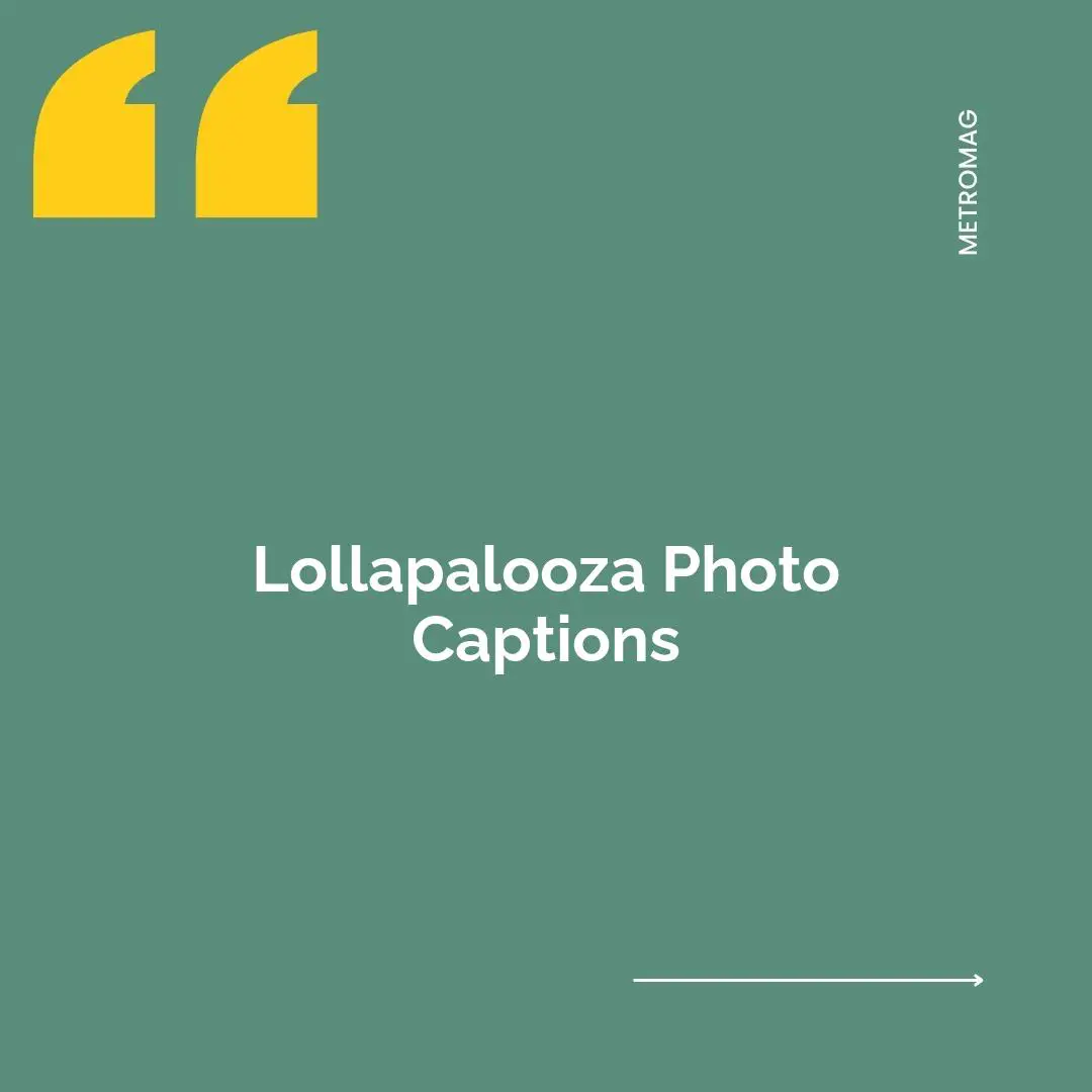 Lollapalooza Photo Captions