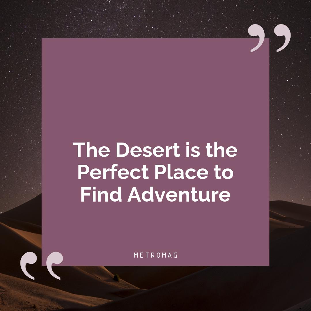 The Desert is the Perfect Place to Find Adventure