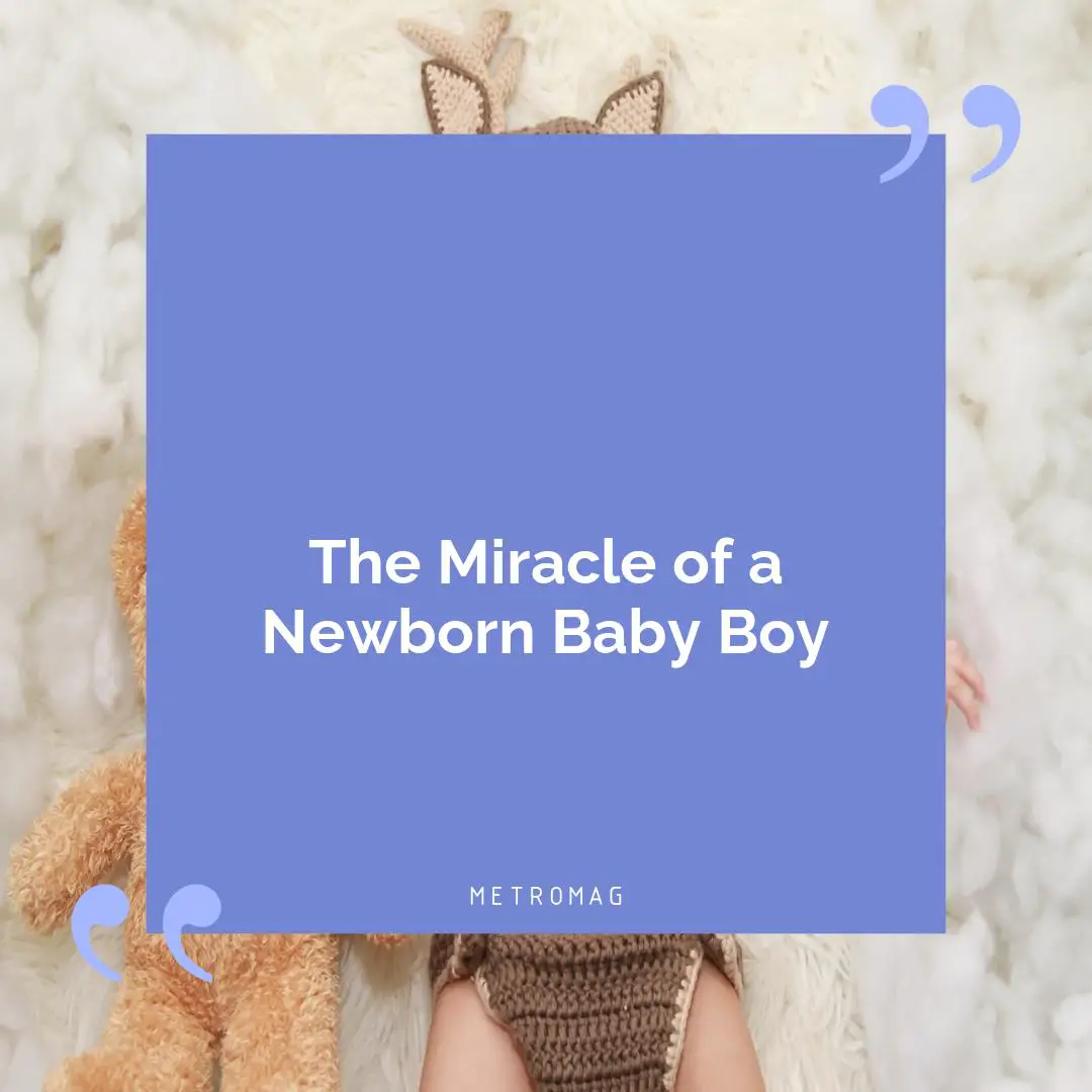 The Miracle of a Newborn Baby Boy