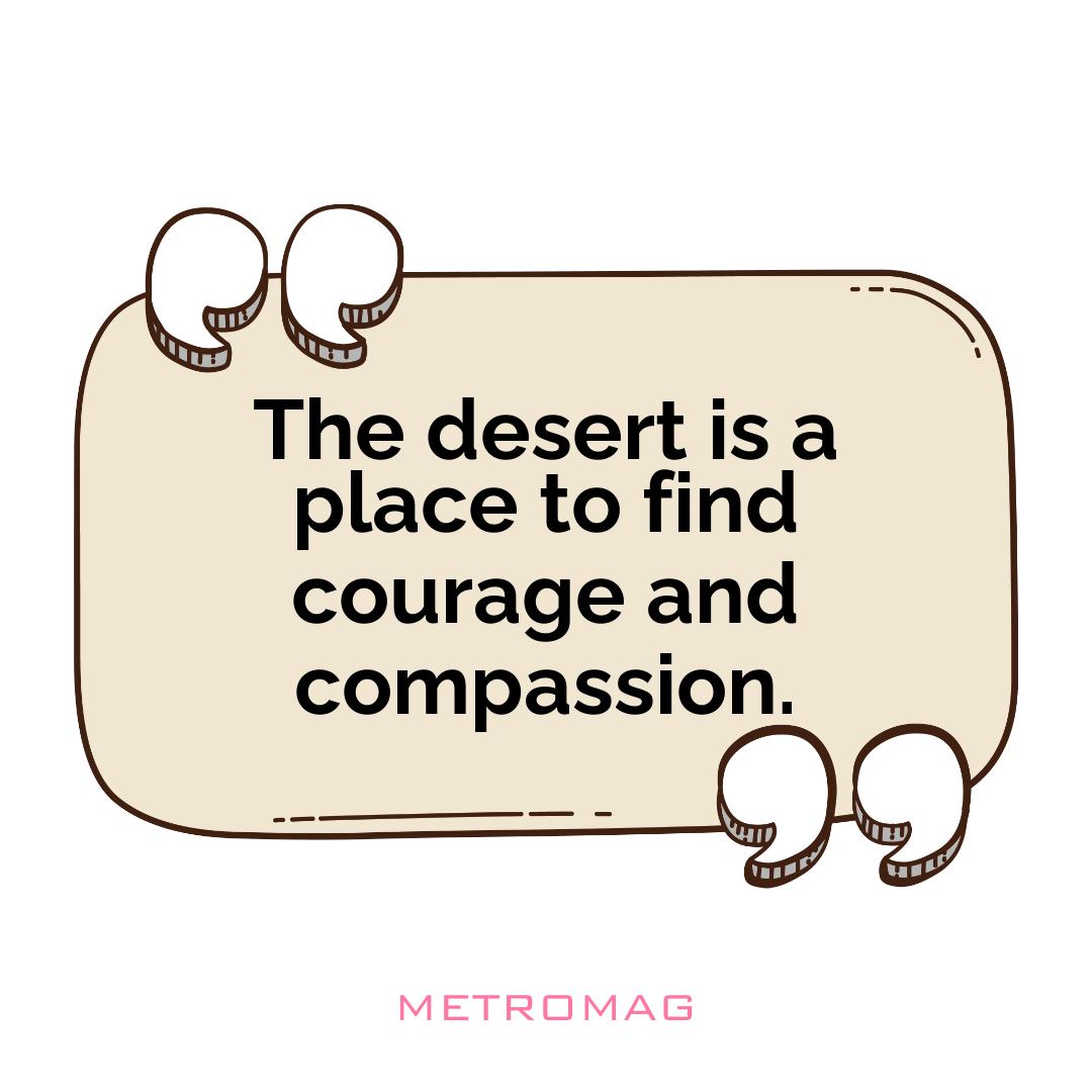 The desert is a place to find courage and compassion.