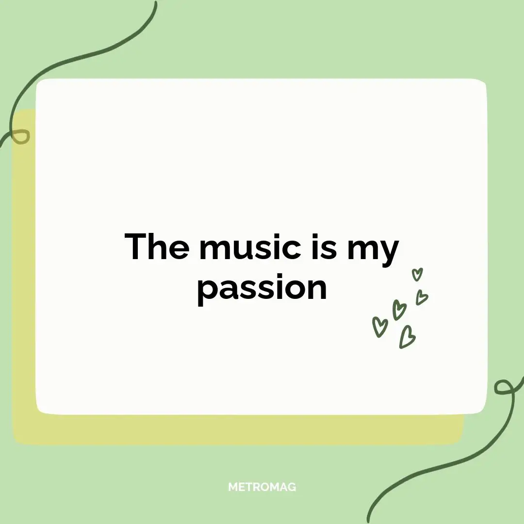The music is my passion