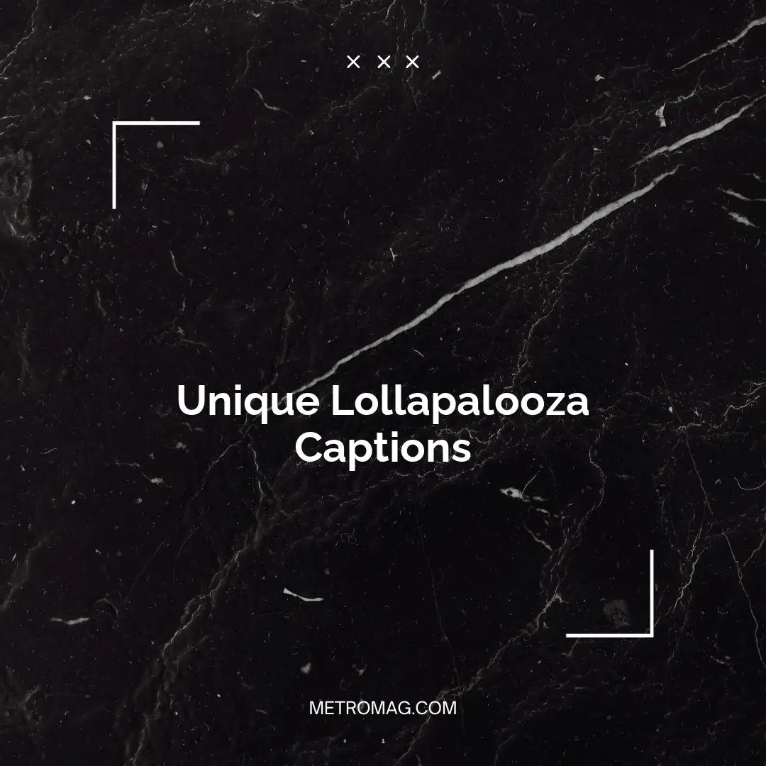 Unique Lollapalooza Captions
