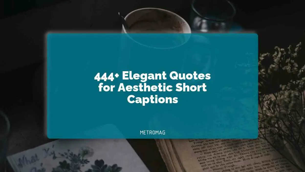 444+ Elegant Quotes for Aesthetic Short Captions