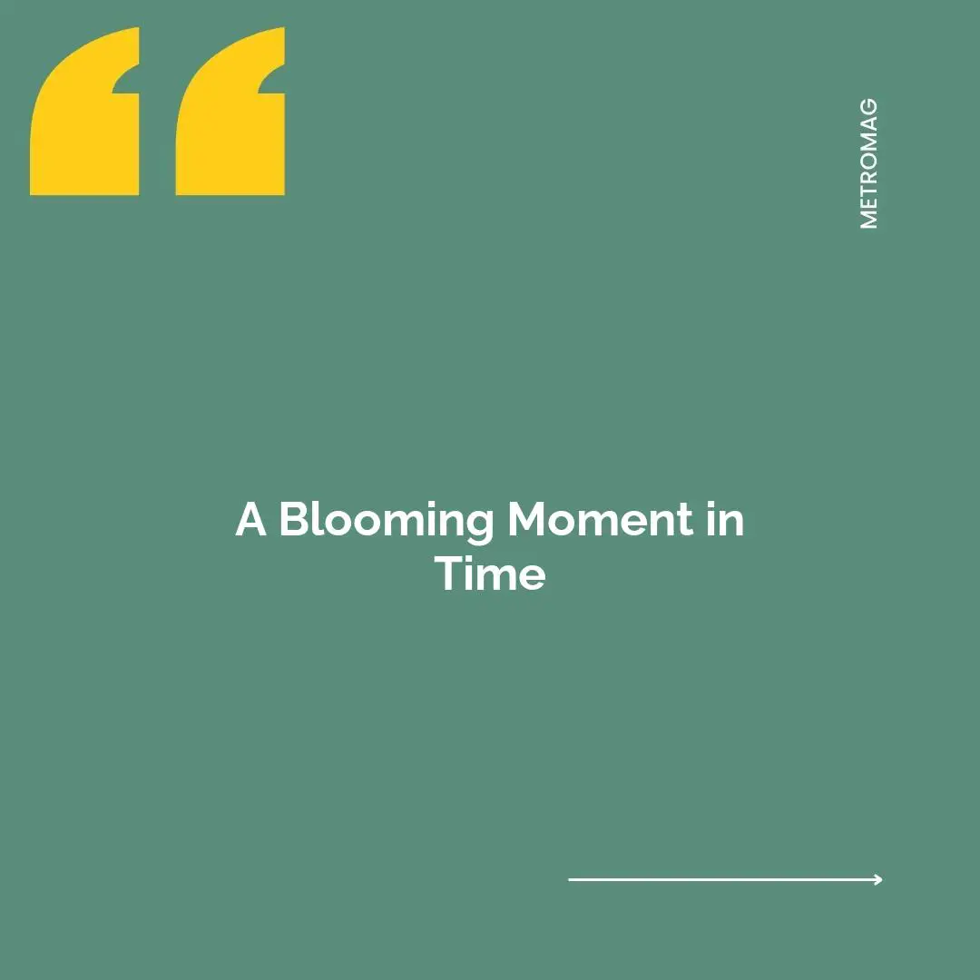 A Blooming Moment in Time