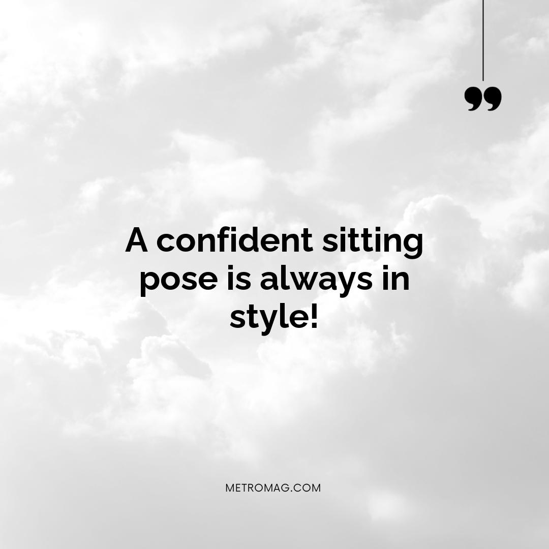 A confident sitting pose is always in style!