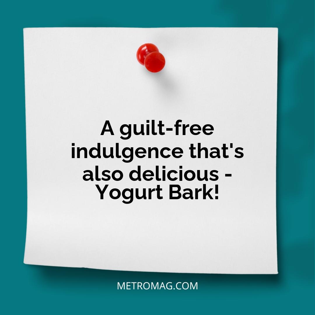 A guilt-free indulgence that's also delicious - Yogurt Bark!