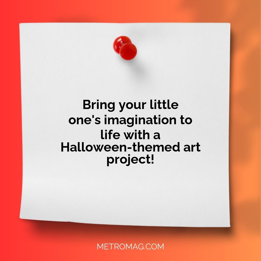 Bring your little one's imagination to life with a Halloween-themed art project!