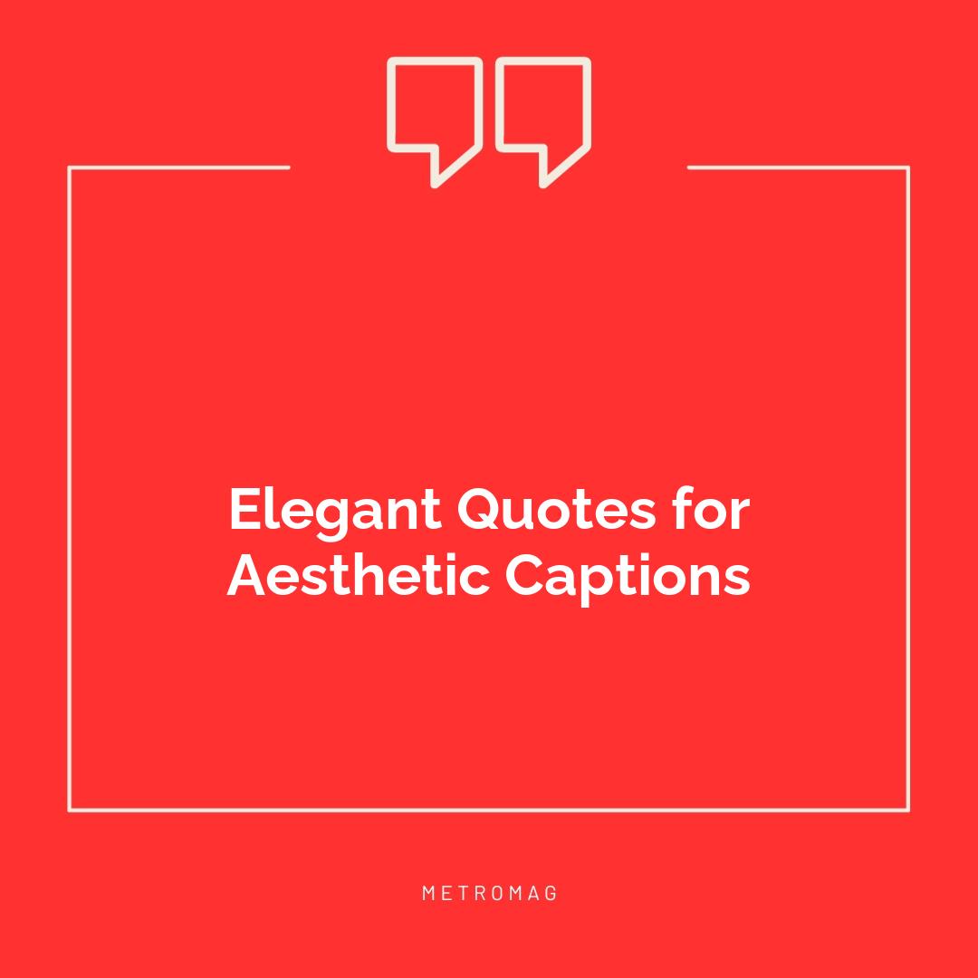 Elegant Quotes for Aesthetic Captions